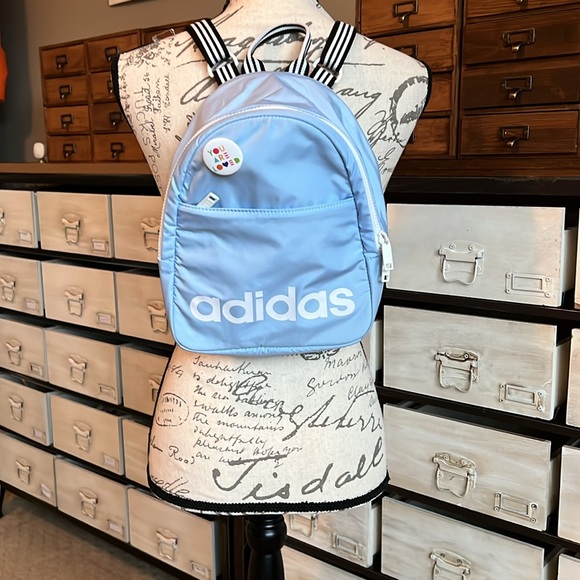 Adidas Backpack Light Blue and White - Picture 2 of 5